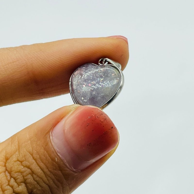 46 Pieces Cordierite Stone Heart Pendant -Wholesale Crystals