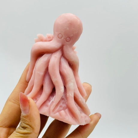 5 Pieces Beautiful Pink Opal Octopus Carving -Wholesale Crystals