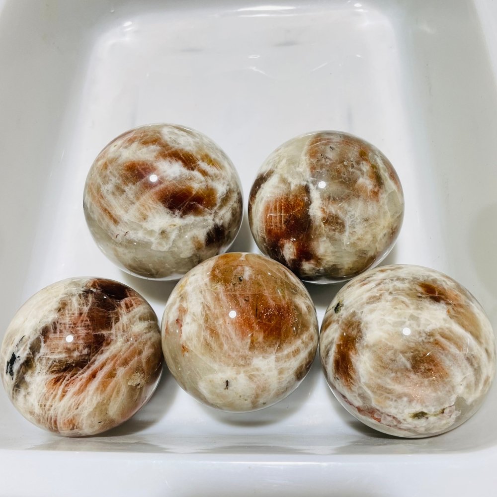 5 Pieces High Quality Large Sunstone Sphere -Wholesale Crystals