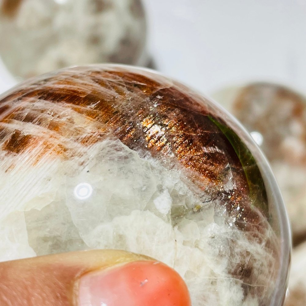 5 Pieces High Quality Large Sunstone Sphere -Wholesale Crystals