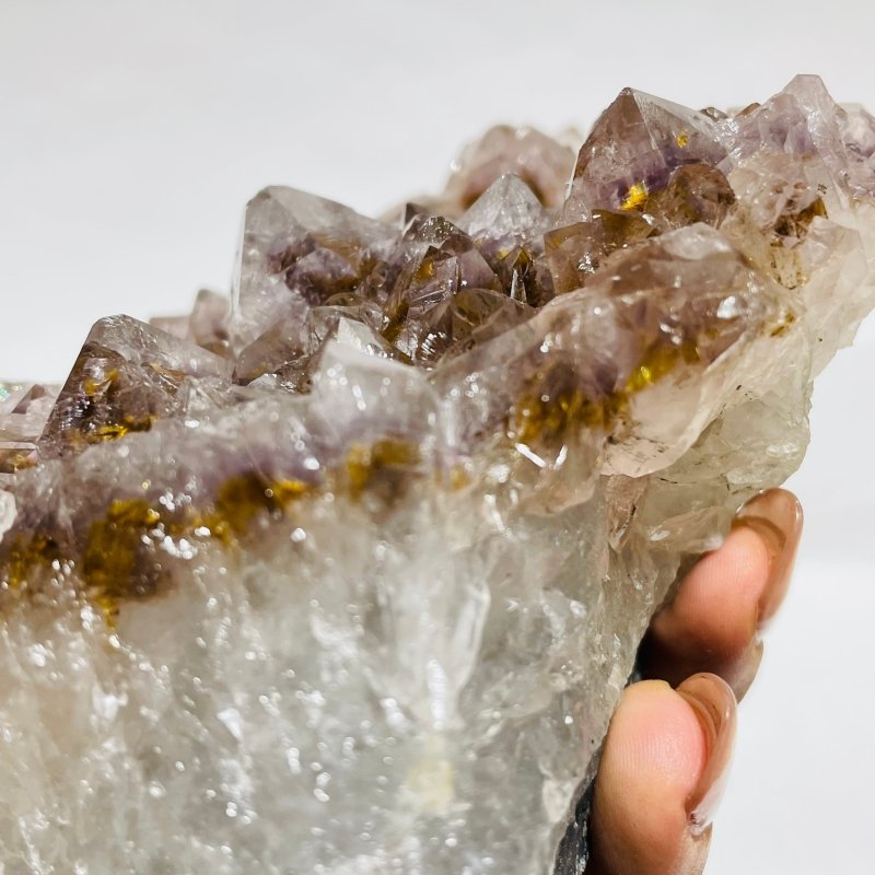 5 Pieces Raw Amethyst Super7 Cacoxenite Cluster Stone -Wholesale Crystals