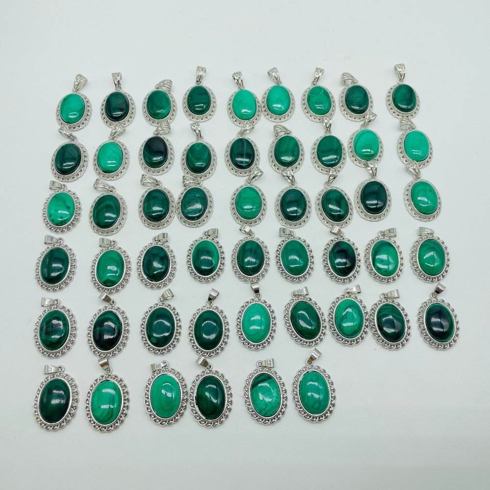 51 Pieces Malachite Charm Pendant -Wholesale Crystals