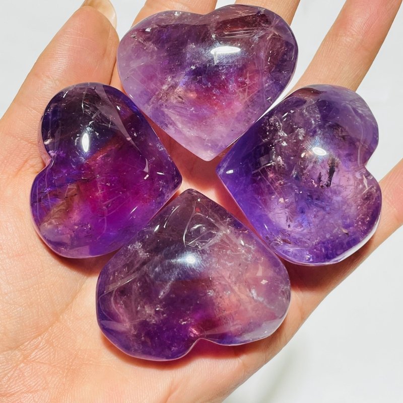 52 Pieces Ametrine Heart Crystal -Wholesale Crystals