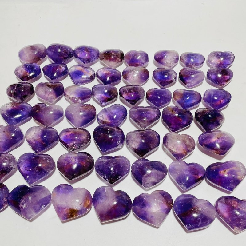 52 Pieces Ametrine Heart Crystal -Wholesale Crystals