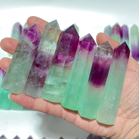 55 Pieces Watermelon Colourful Fluorite Tower -Wholesale Crystals