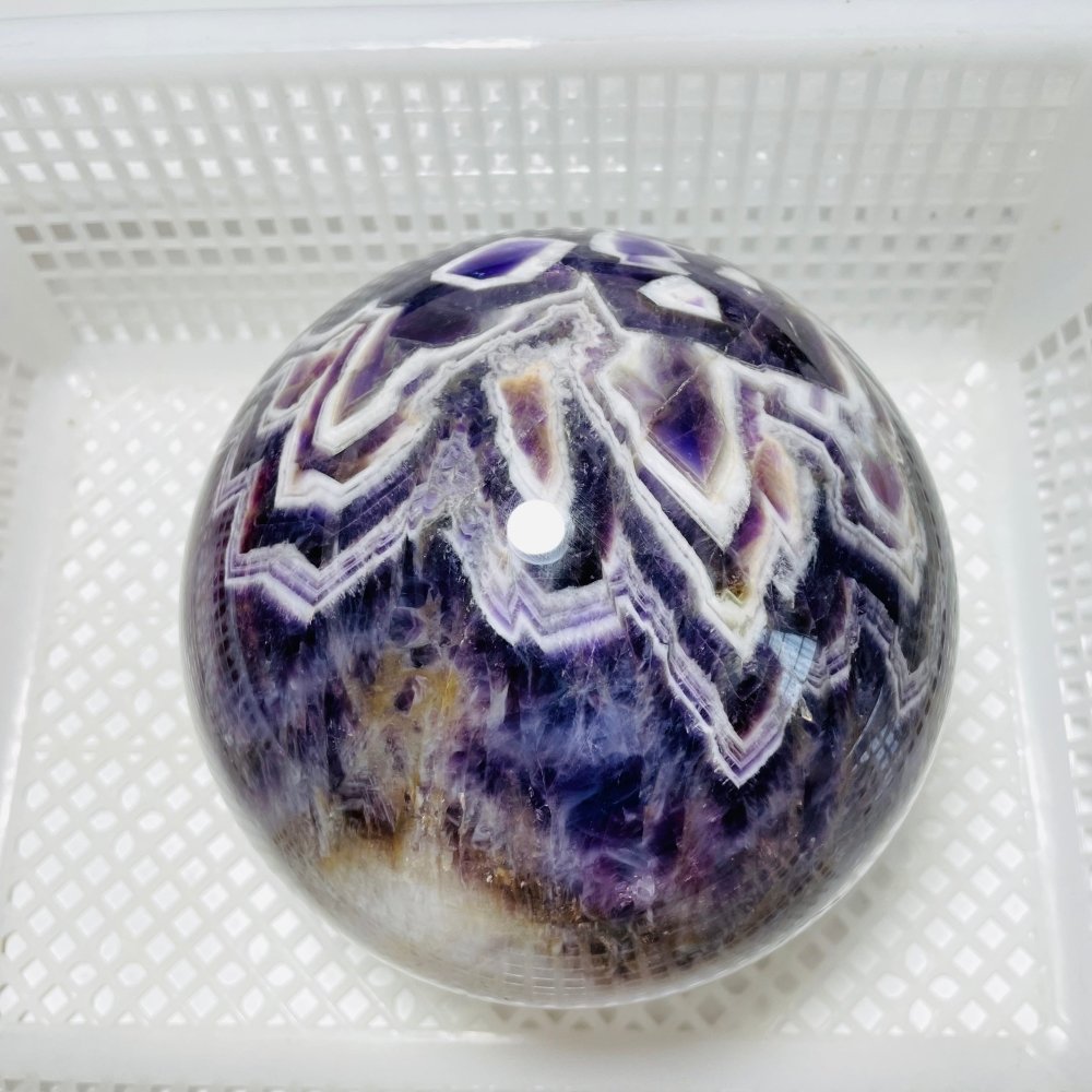 5.9in High Quality Large Chevron Amethyst Sphere -Wholesale Crystals