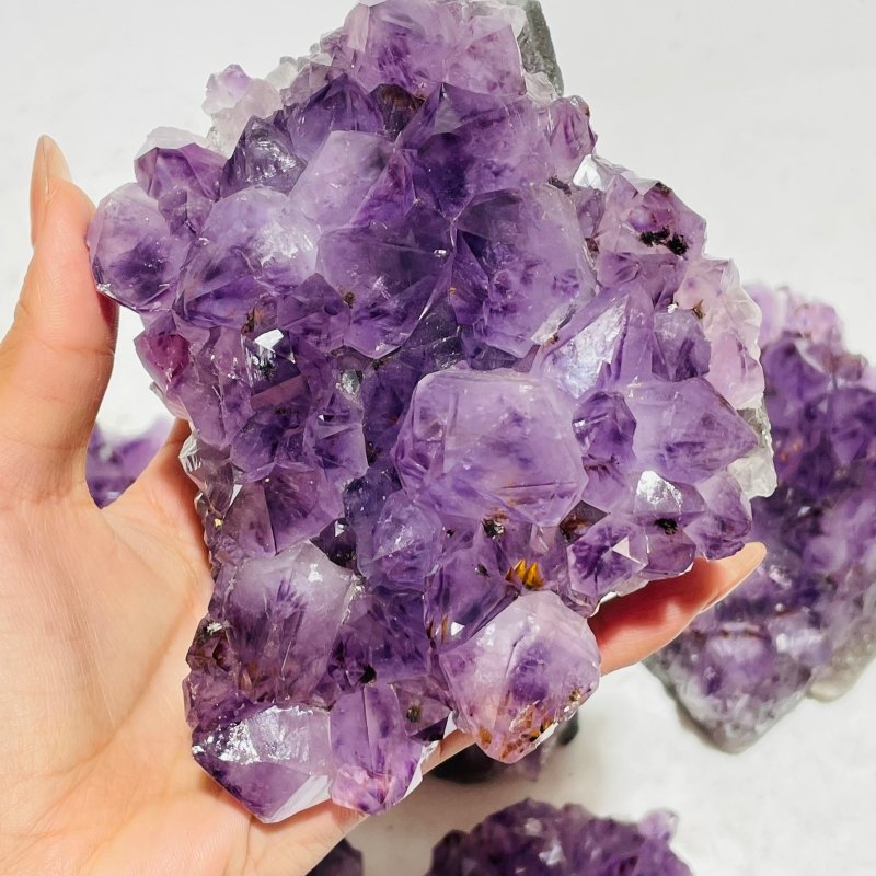 6 Pieces Beautiful Amethyst Cacoxenite Super7 Cluster -Wholesale Crystals