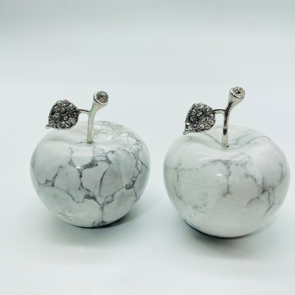 6 Types Chevron Amethyst&Labradorite Howlite Apple Carving Wholesale -Wholesale Crystals