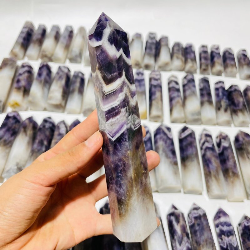 67 Pieces Large Chevron Amethyst Tower -Wholesale Crystals