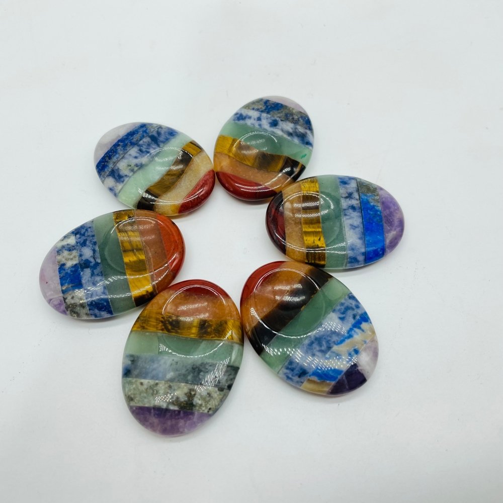 7 Chakra Thumb Stone Worry Stone Wholesale -Wholesale Crystals