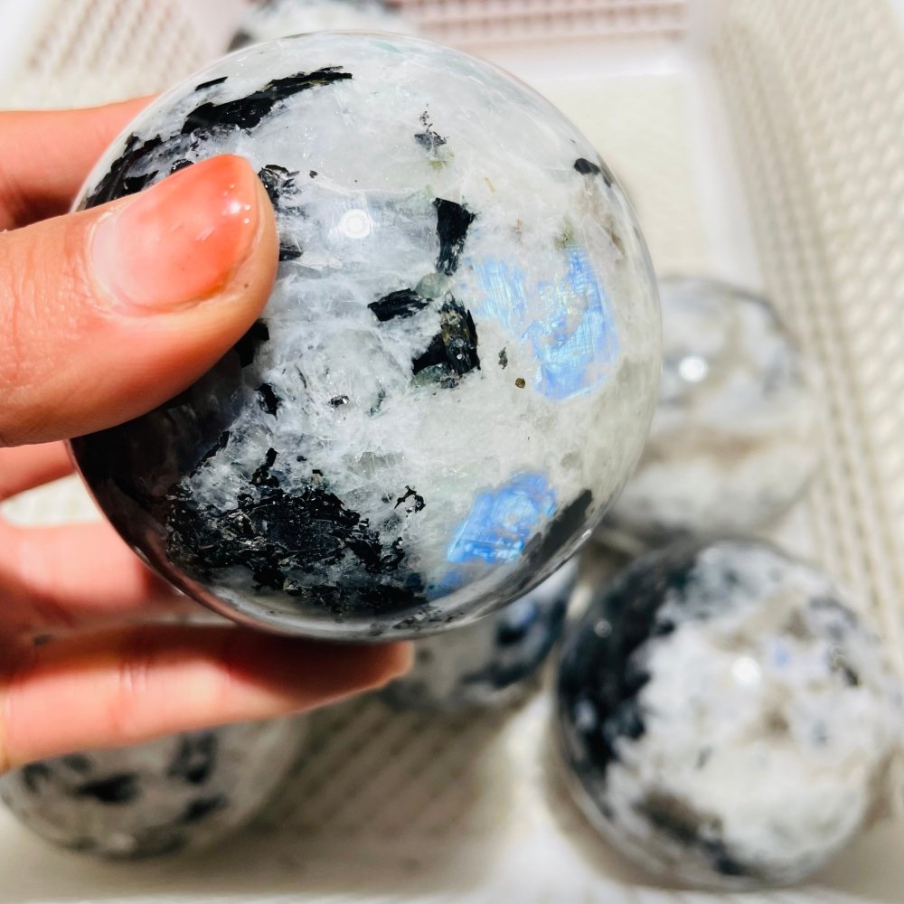 7 Pieces Large Moonstone Sphere Ball -Wholesale Crystals