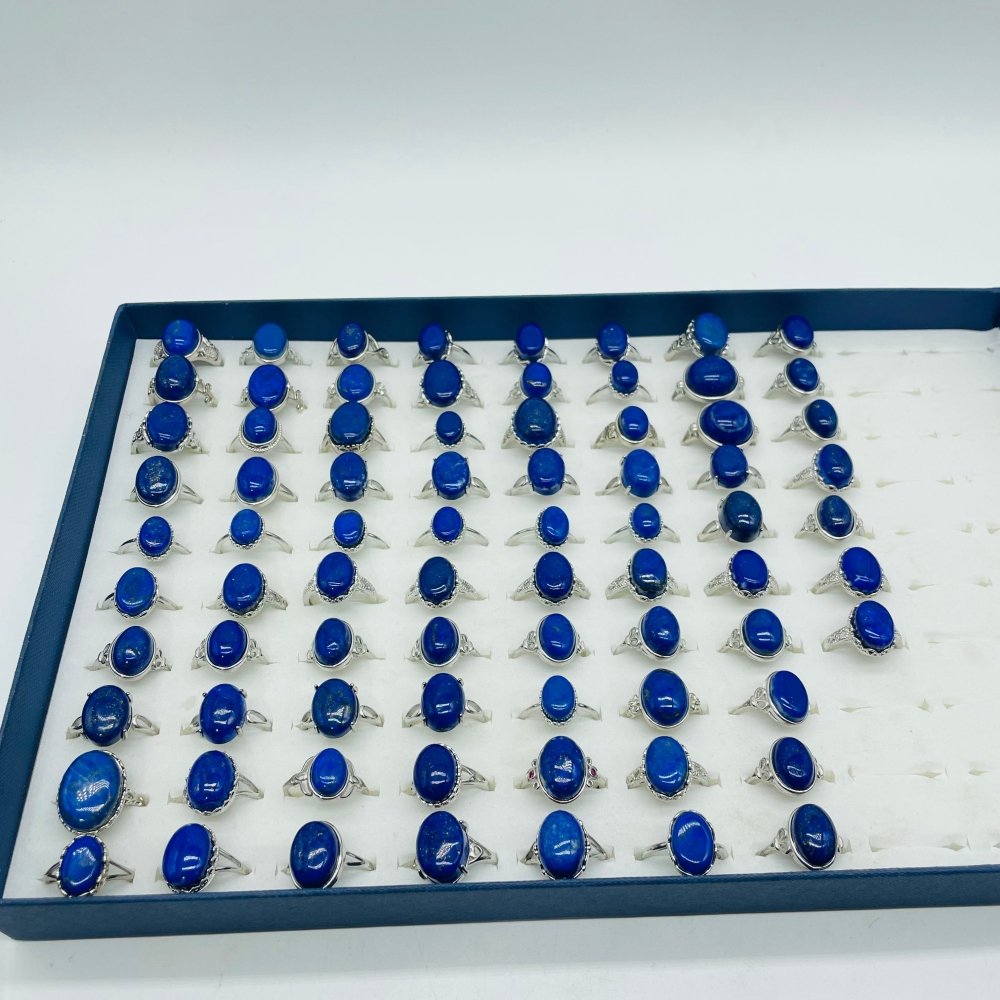 77 Pieces Lapis Lazuli Mix Different Styles Ring -Wholesale Crystals