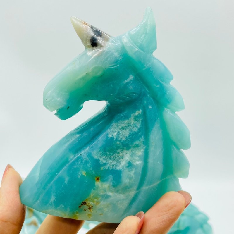 8 Pieces Caribbean Calcite Unicorn Carving -Wholesale Crystals