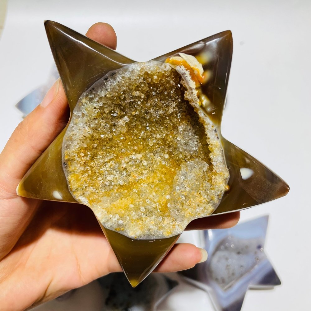 8 Pieces Druzy Agate Geode Star -Wholesale Crystals