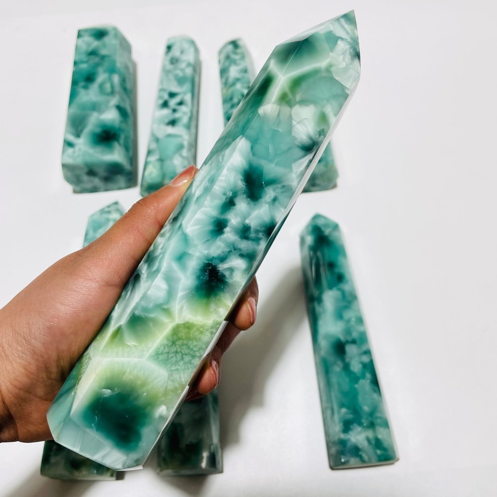 8 Pieces Heat Treatment Seraphinite Points -Wholesale Crystals