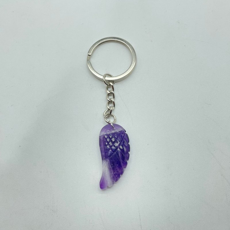 8 Types Crystal Keychain Stone Carving Wholesale Wing Heart Shape - Wholesale Crystals