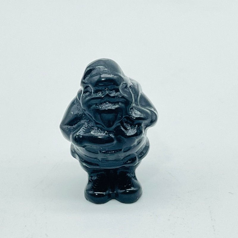 8 Types Mini Black Obsidian Christmas Carving Wholesale Apple Santa Claus Penguin - Wholesale Crystals