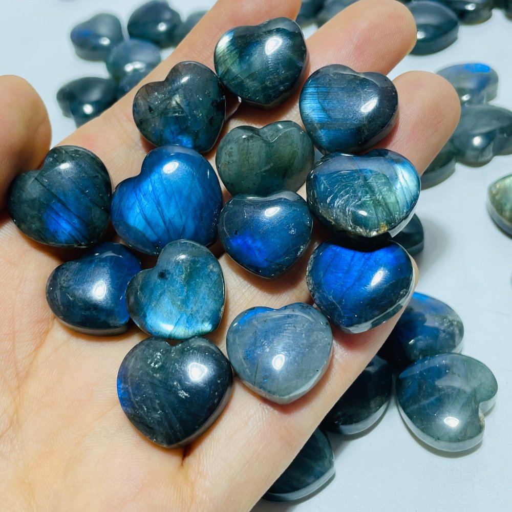86 Pieces High Quality Mini Labradorite Heart DIY Pendant -Wholesale Crystals