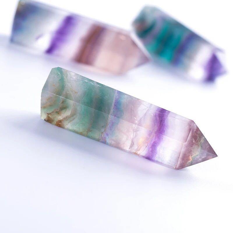 rainbow fluorite crystal point tower wand -Wholesale Crystals
