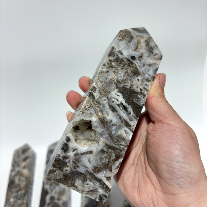 9 Pieces Beautiful Large Geode Sphalerite Four-Sided Tower -Wholesale Crystals