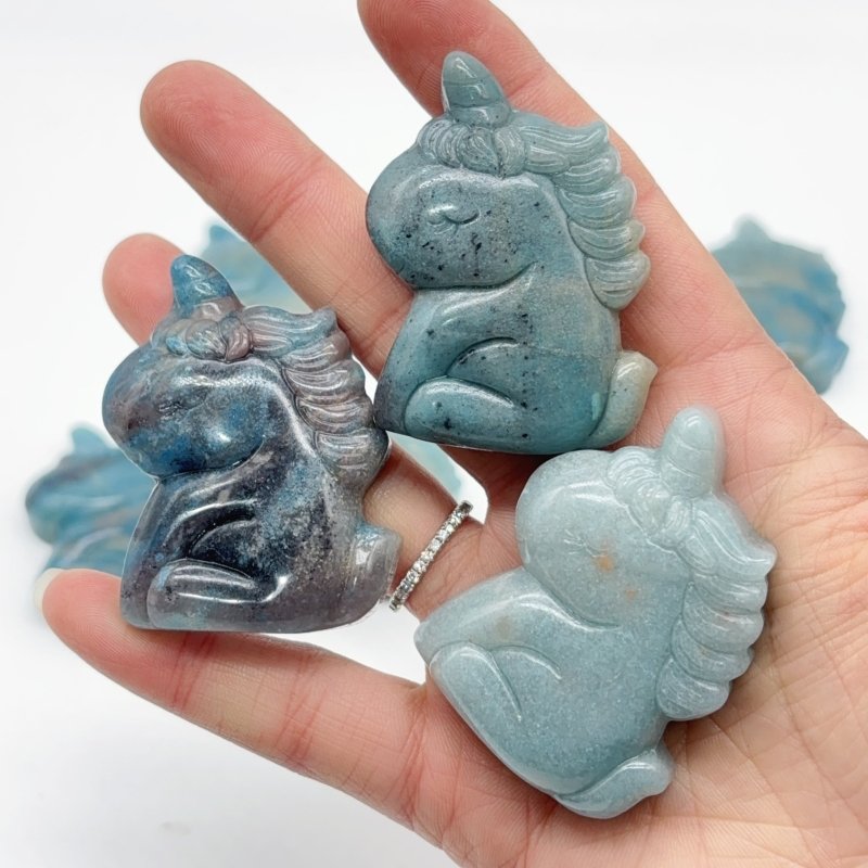 9 Pieces Trolleite Stone Unicorn Carving -Wholesale Crystals