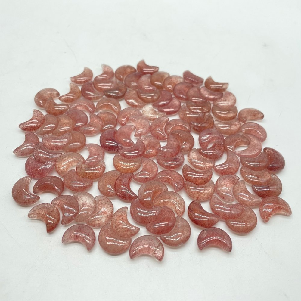 99 Pieces High Quality Mini Strawberry Quartz Moon DIY Pendant -Wholesale Crystals