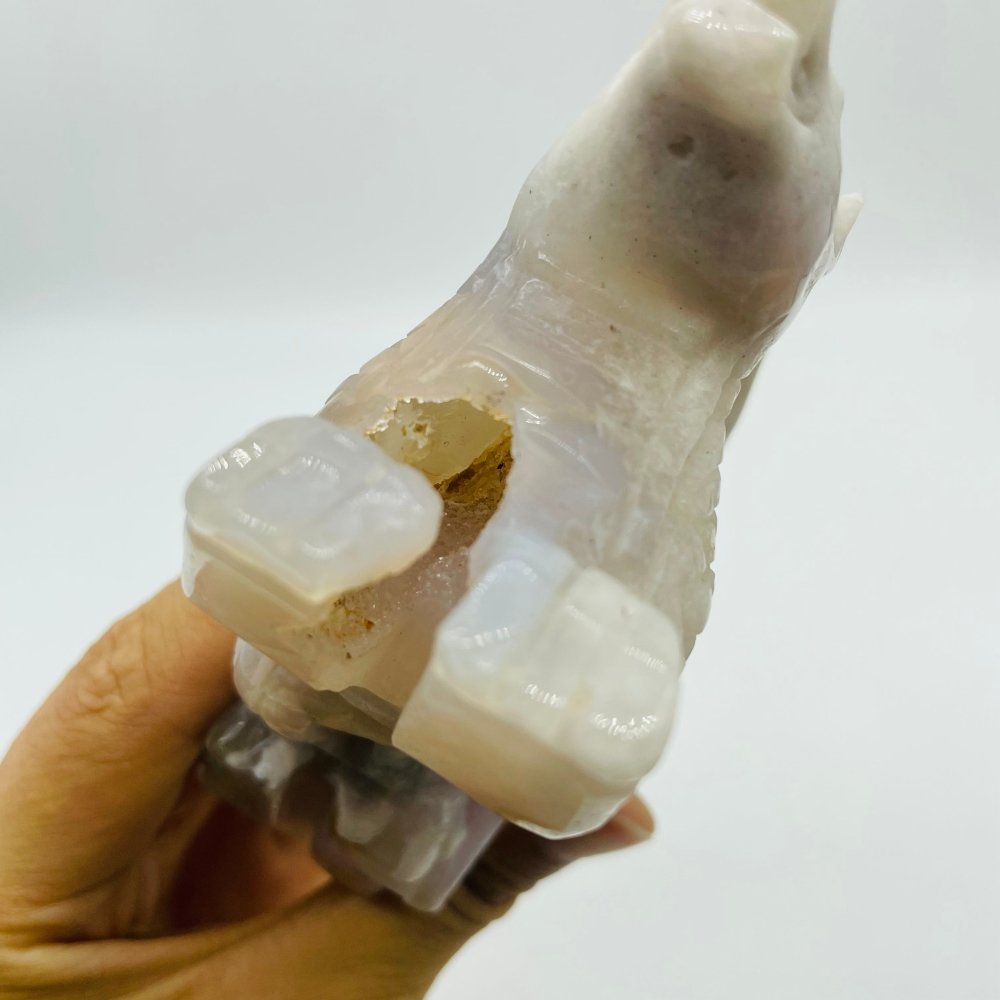 Sakura Flower Agate Flying Dragon Carving -Wholesale Crystals