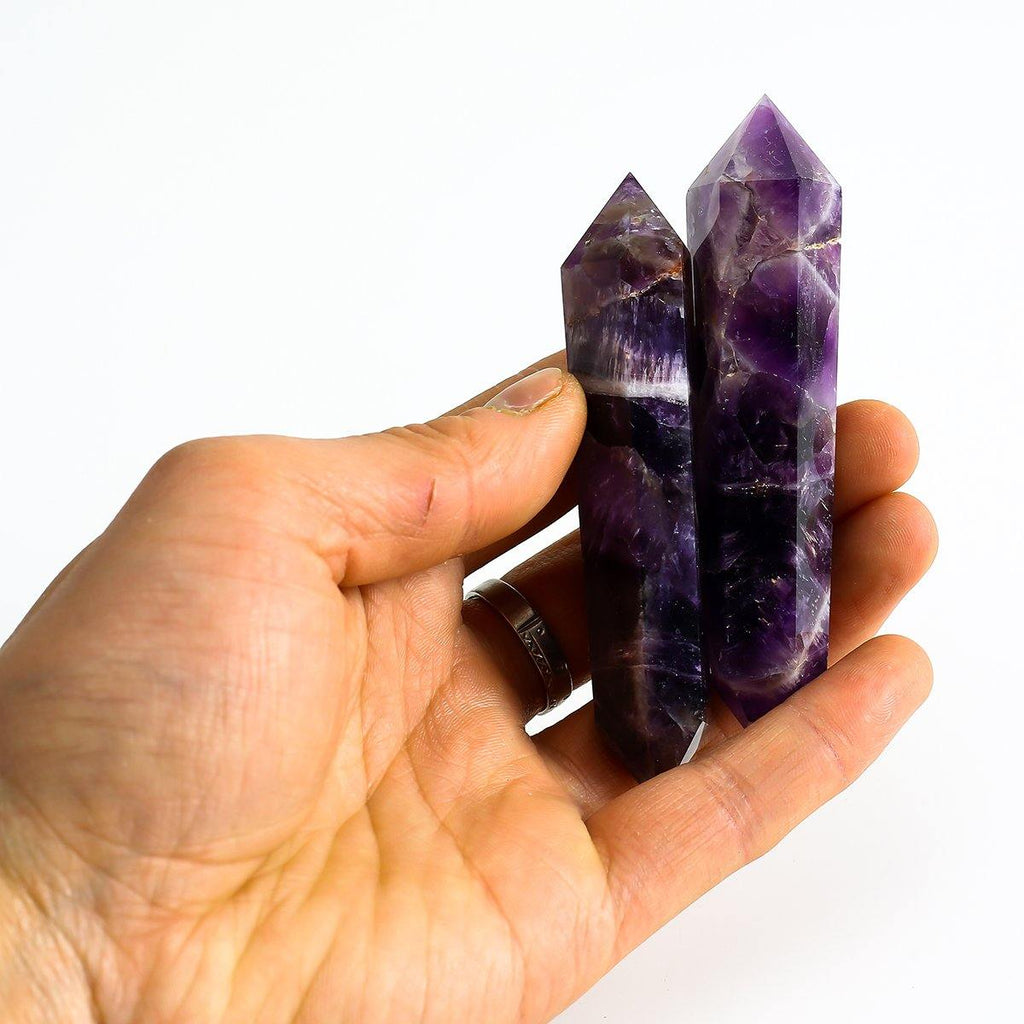 Amethyst chevron double points -Wholesale Crystals