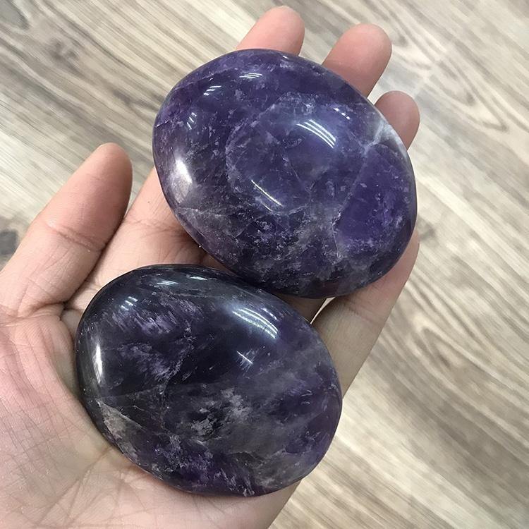 amethyst chevron palm tumbled -Wholesale Crystals
