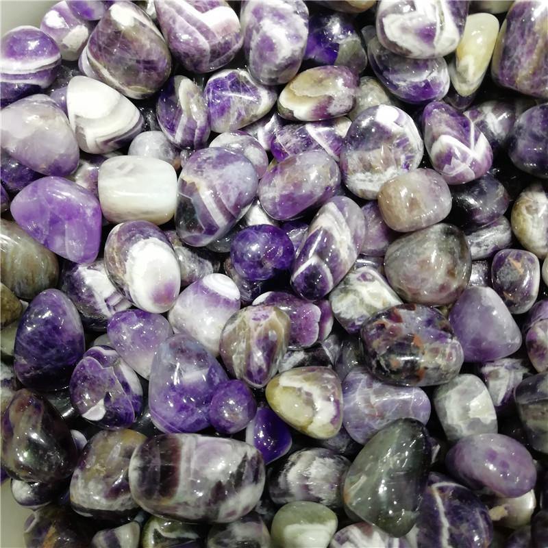 amethyst chevron tumbled stones -Wholesale Crystals