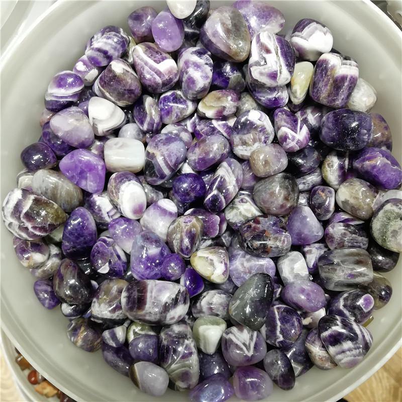 amethyst chevron tumbled stones -Wholesale Crystals