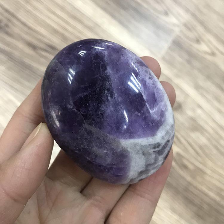 amethyst chevron palm tumbled -Wholesale Crystals