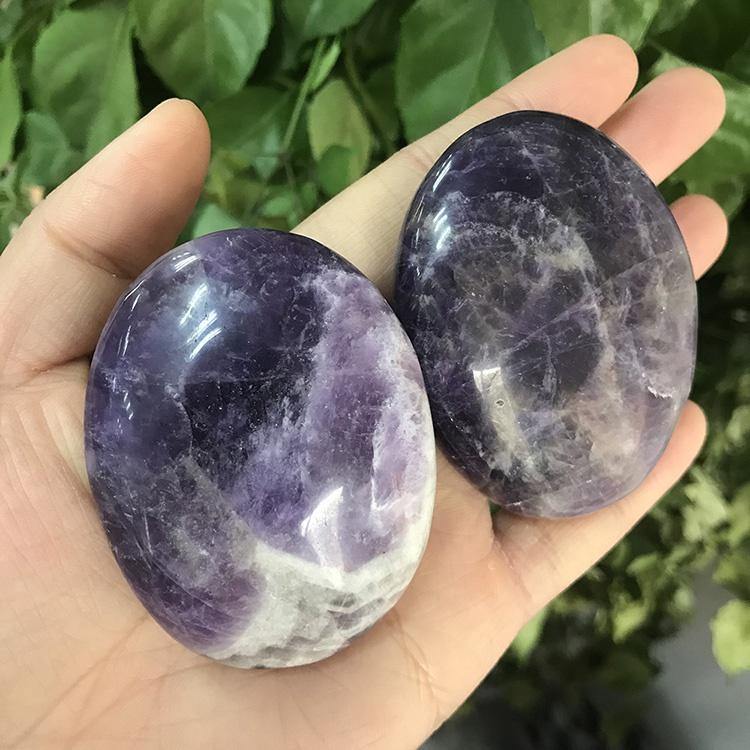 amethyst chevron palm tumbled -Wholesale Crystals