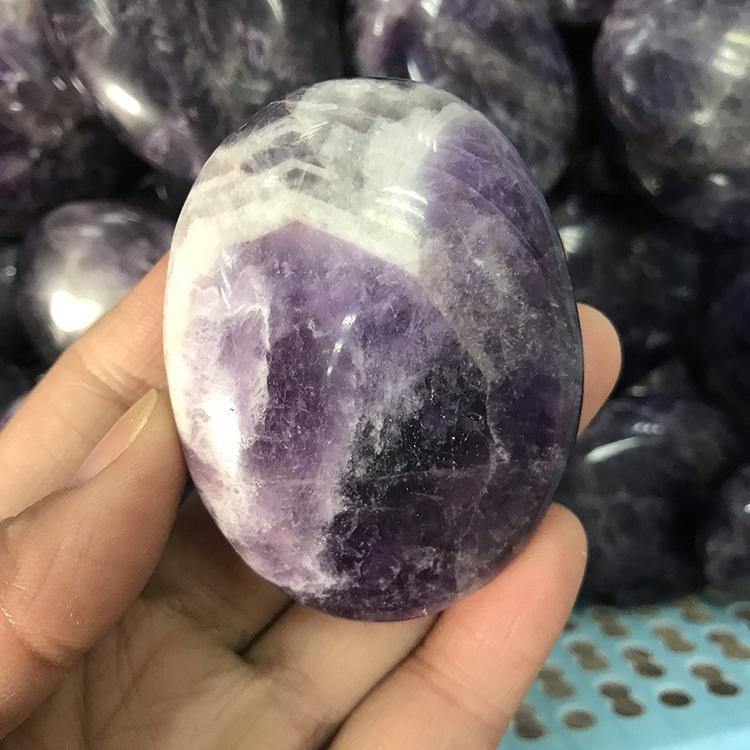 amethyst chevron palm tumbled -Wholesale Crystals