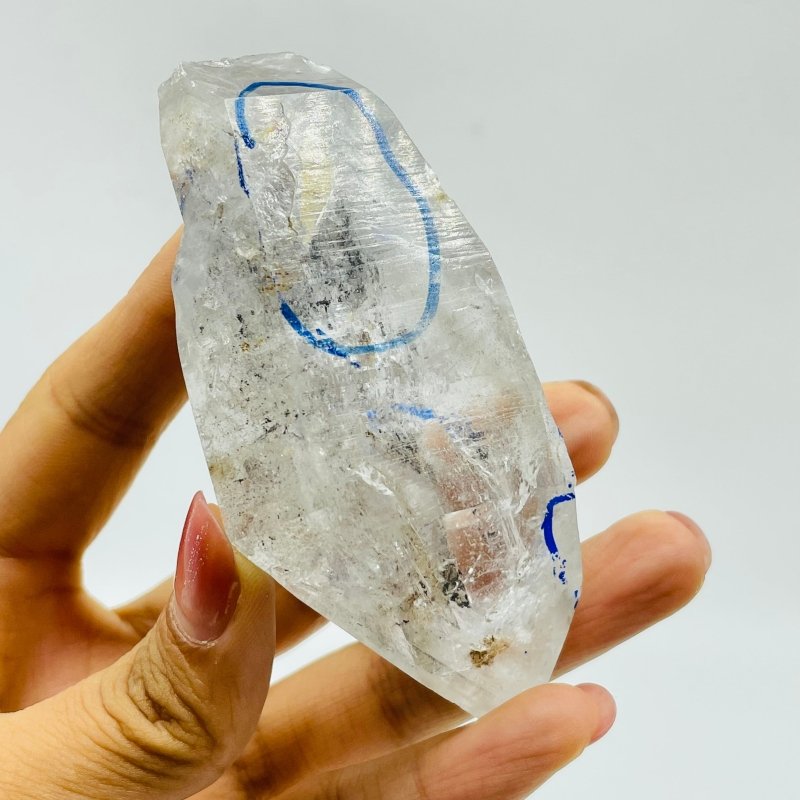 A74 Polished Clear Enhydro Quartz Fast Moving Bubbles -Wholesale Crystals
