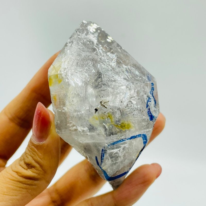 A83 Big Bubble Polished Enhydro Quartz Point -Wholesale Crystals
