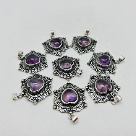 Amethyst Heart Pendant Wholesale -Wholesale Crystals