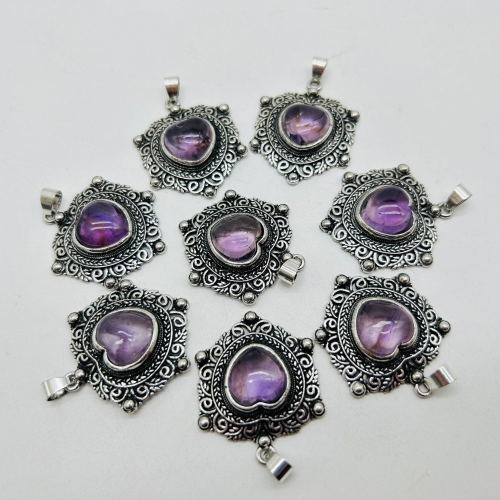 Amethyst Heart Pendant Wholesale -Wholesale Crystals