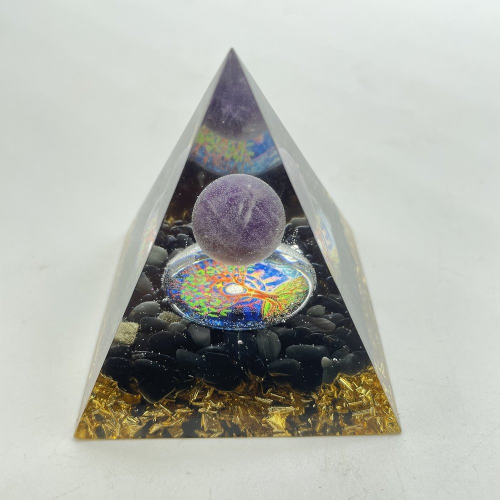 Amethyst Obsidian Orgone Pyramid Wholesale -Wholesale Crystals