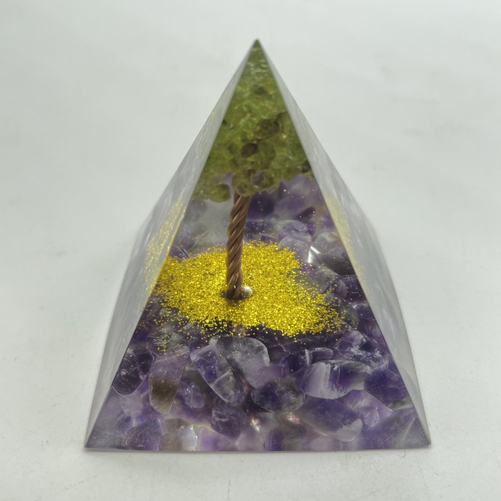 Amethyst Peridot Orgone Pyramid Wholesale -Wholesale Crystals