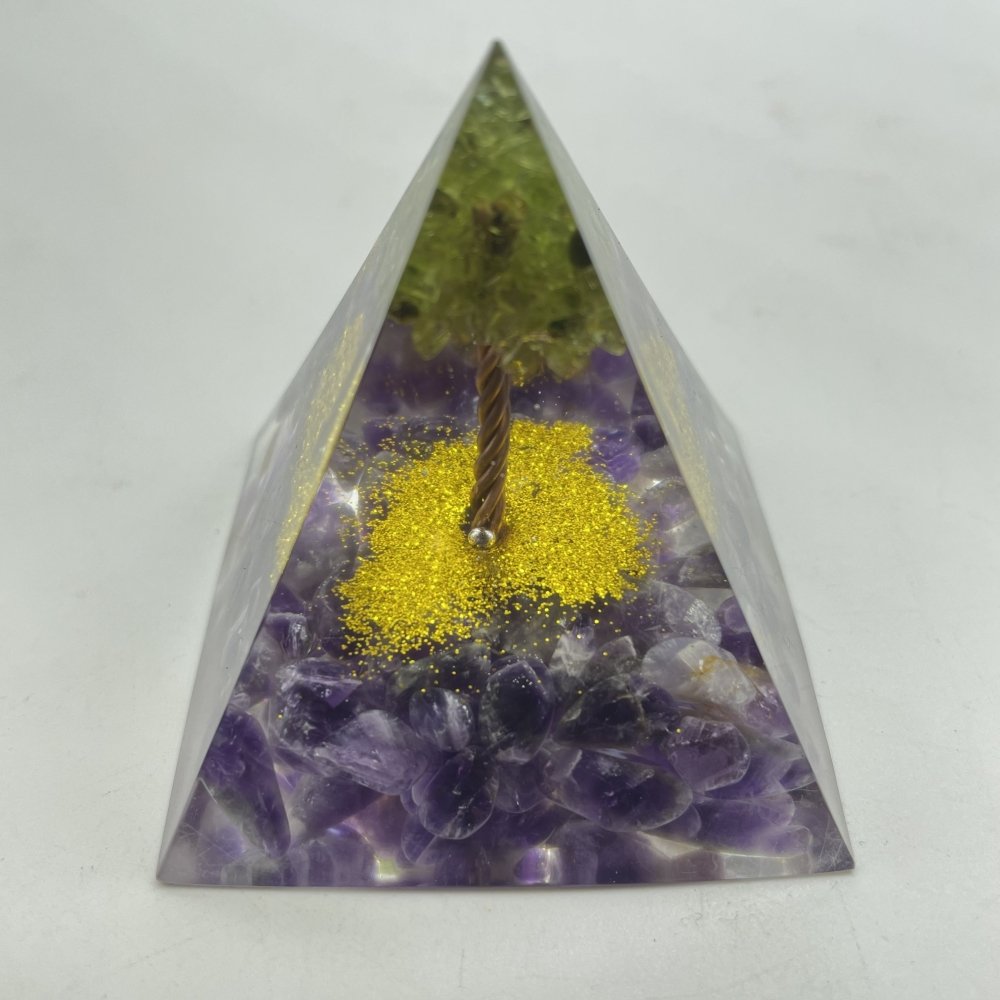 Amethyst Peridot Orgone Pyramid Wholesale -Wholesale Crystals