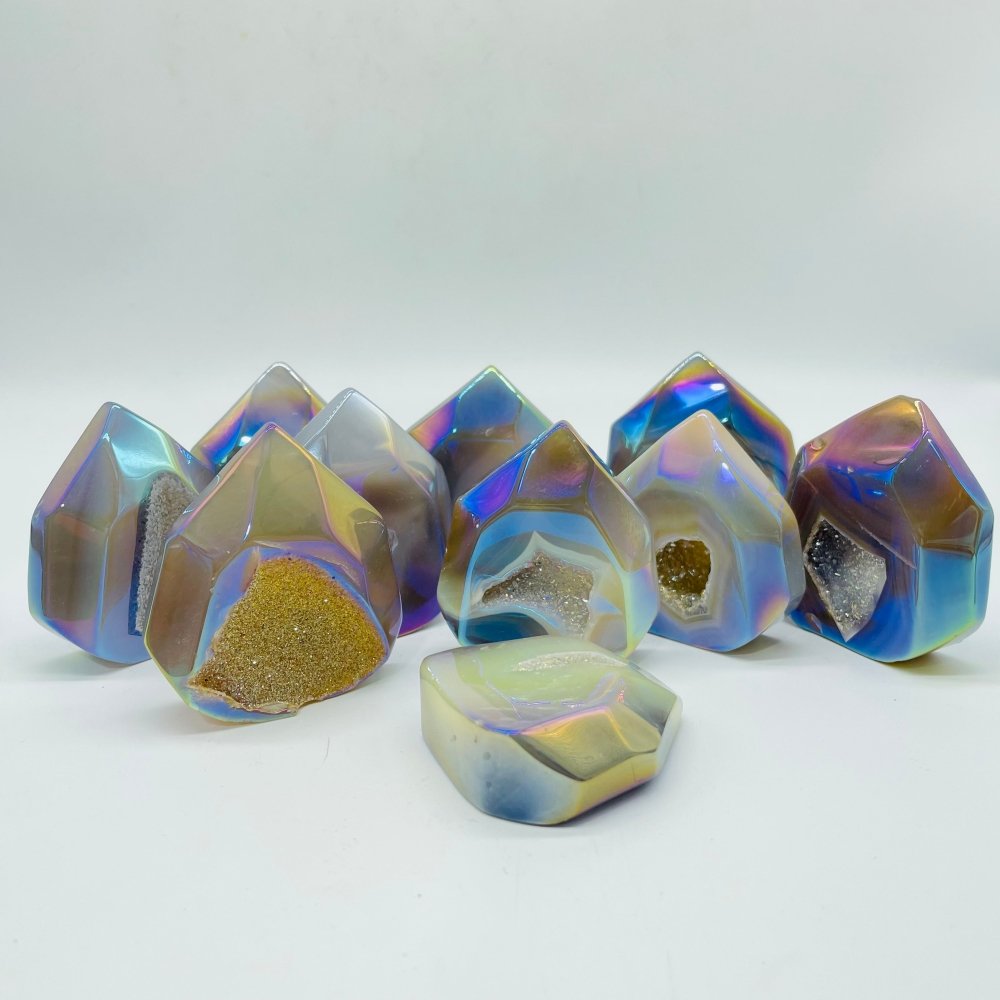 Aura Geode Druzy Agate Colorful Tower Wholesale -Wholesale Crystals