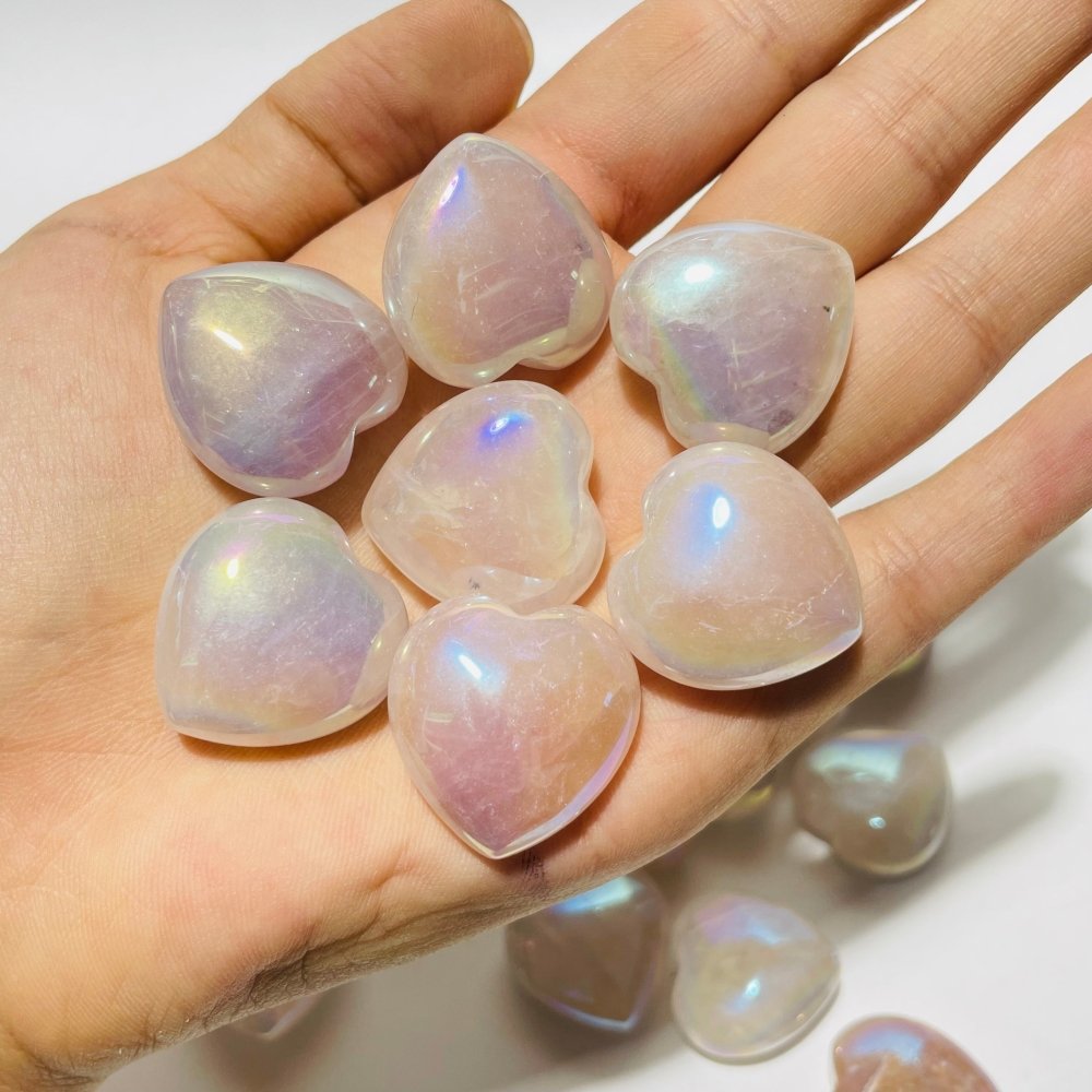 Aura Rose Quartz Heart Crystal Wholesale Clearance -Wholesale Crystals