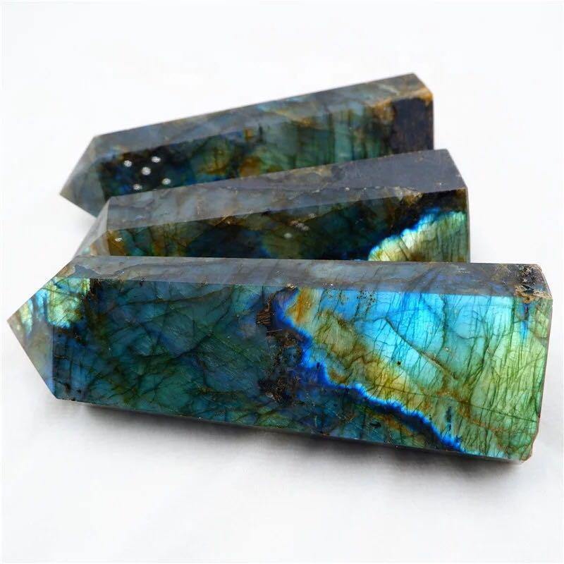 high quality labradorite tower point -Wholesale Crystals