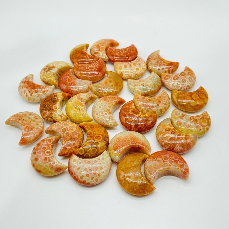 Beautiful Natural Jade Coral Moon Wholesale -Wholesale Crystals