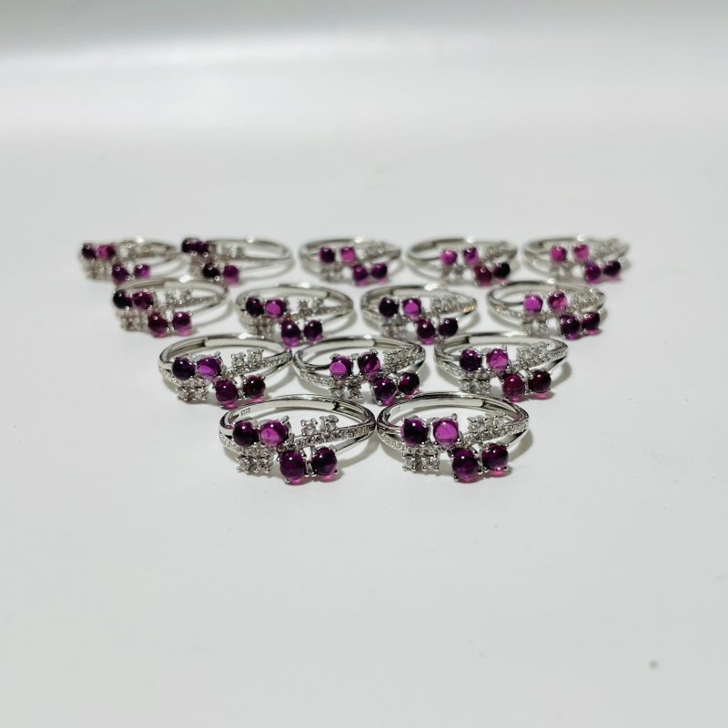 Beautiful Purple Garnet S925 Sterling Silver Ring Wholesale -Wholesale Crystals