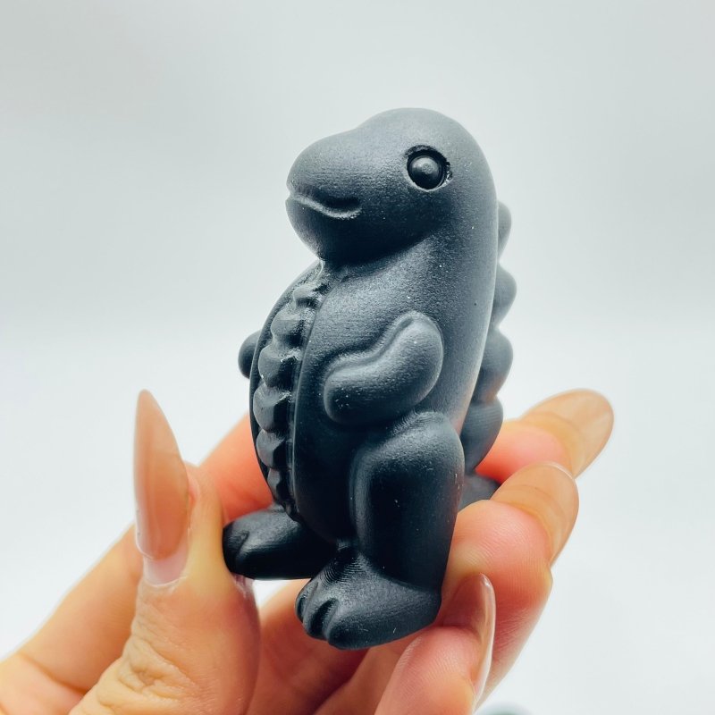 Black Obsidian Baby Dinosaur Carving Wholesale -Wholesale Crystals