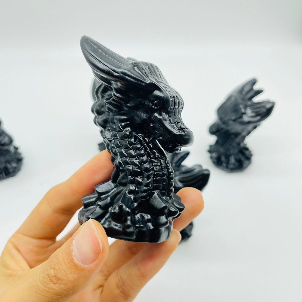 Black Obsidian Dragon Head Carving Wholesale -Wholesale Crystals
