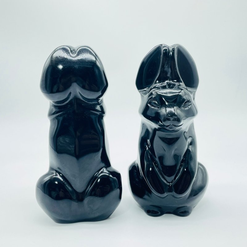 Black Obsidian Rabbit Carving Wholesale -Wholesale Crystals