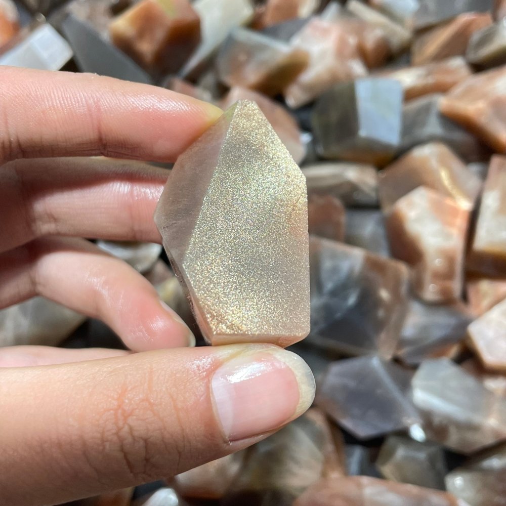 Black Rainbow Sun Stone with Hematite Free Form Wholesale -Wholesale Crystals